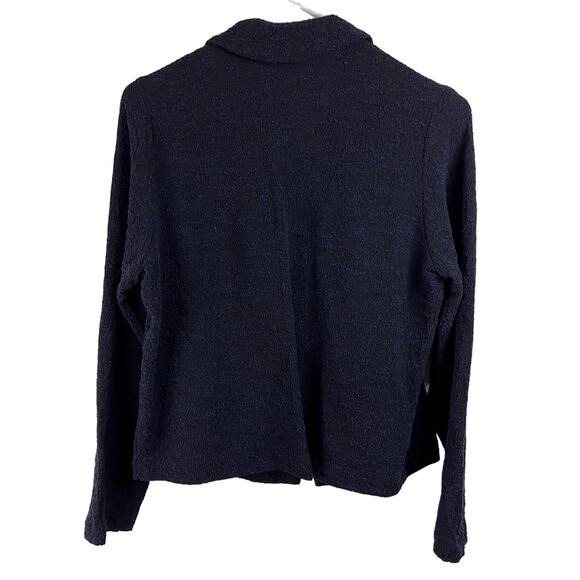 Eileen Fisher Blazer Small Textured Navy Single Button Old Money Luxury Quality - Picture 2 of 9
